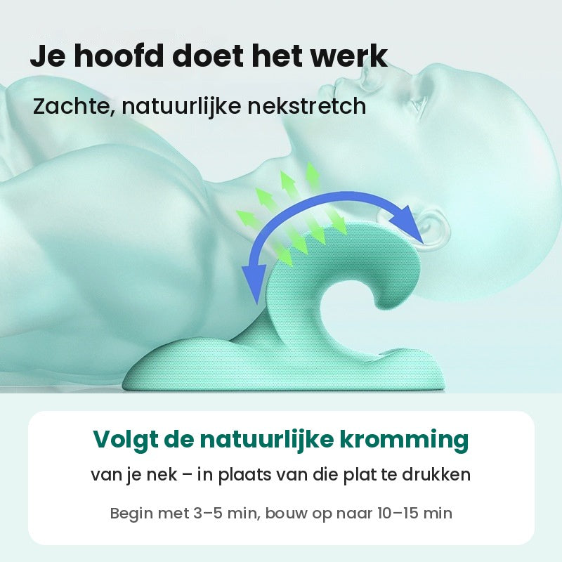 Nekstretcher volgt de natuurlijke kromming van je nek